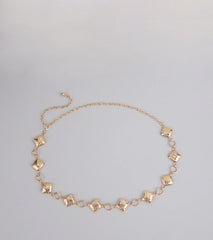 Square Up Textured Chain Belt