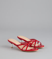 Shimmer Step Strappy Mules