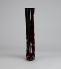 Gloss Effect Patent Stiletto Boots