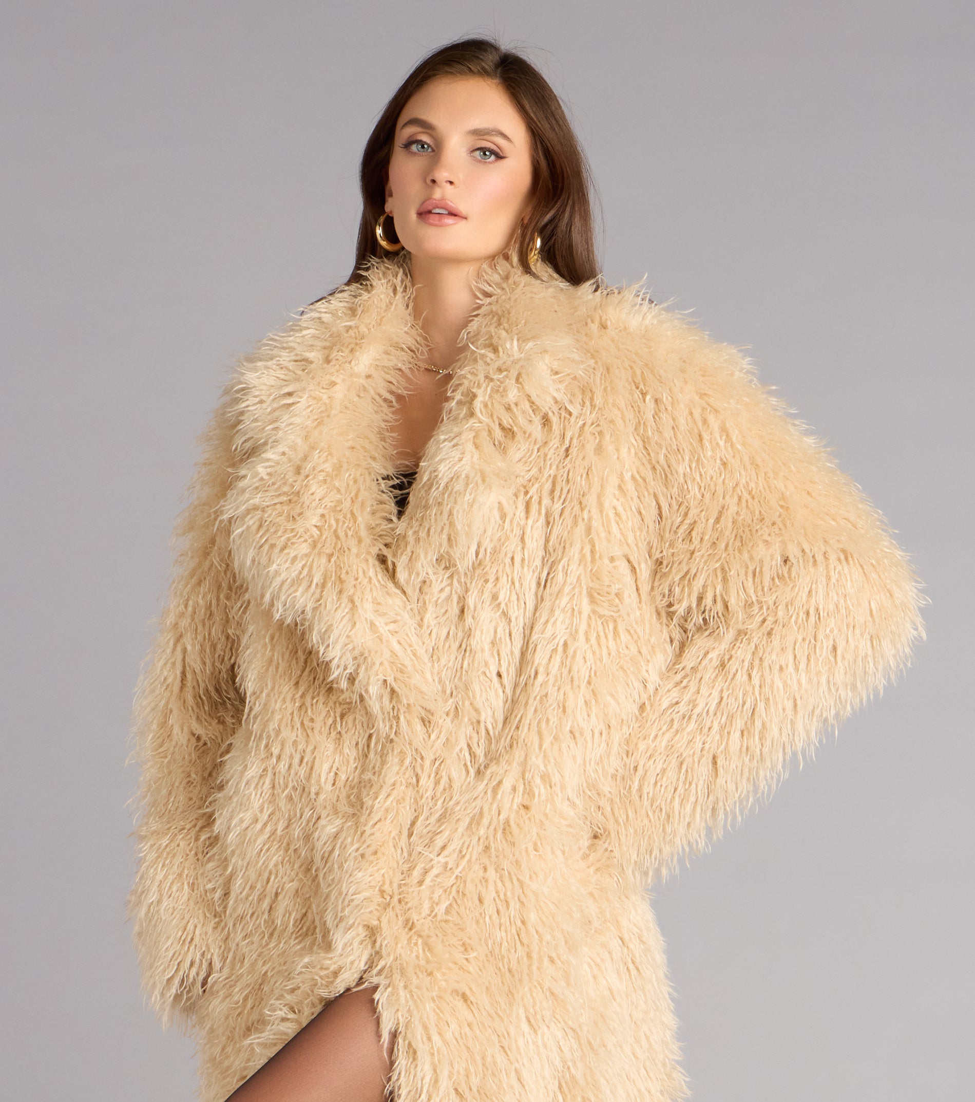 Luxe Life Faux Fur Trench Coat