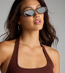 Retro Mood Tortoiseshell Oval Sunglasses