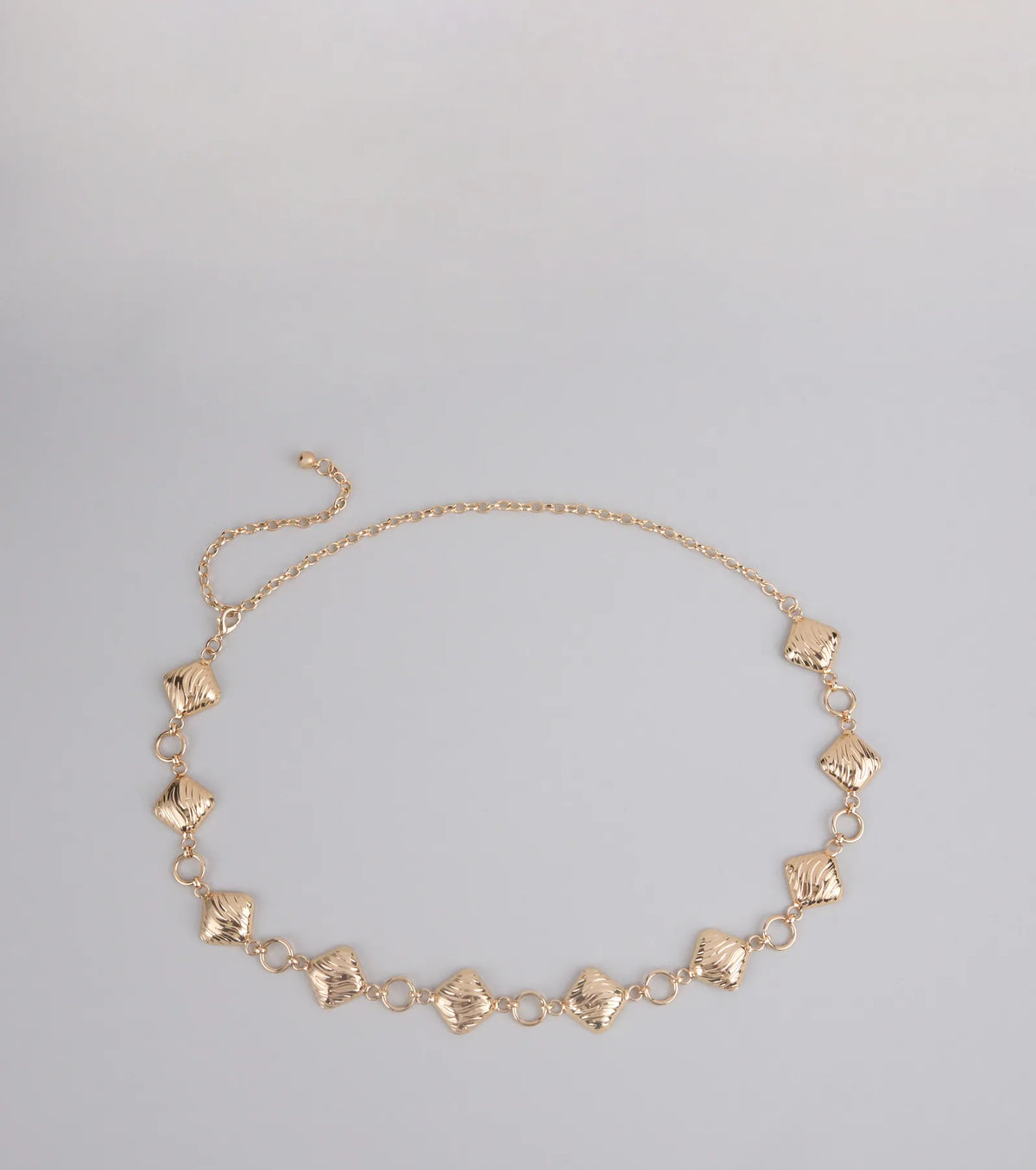 Square Up Textured Chain Belt