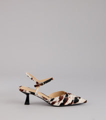 Strut Bold Pointed Slingback Pumps