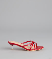 Shimmer Step Strappy Mules