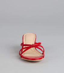 Shimmer Step Strappy Mules