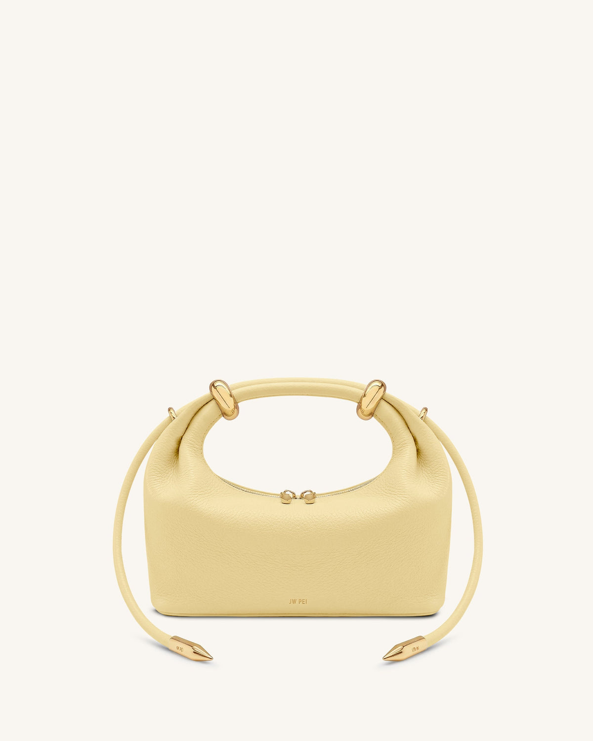 Ellie Metal Ring Embellished Top Handle Bag - Lemon Yellow