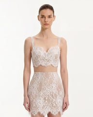 Lace Crop Camisole - White