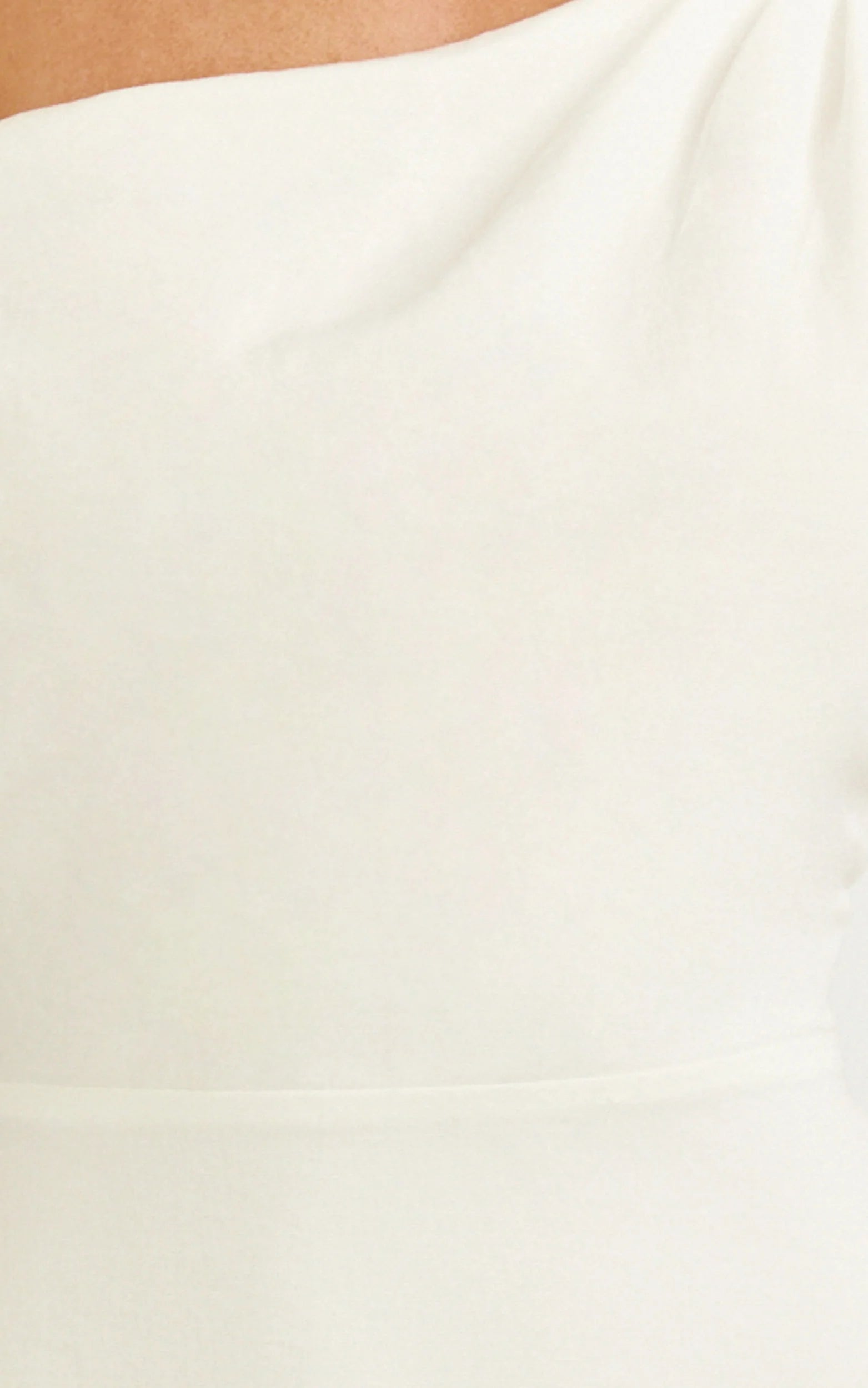 Amber Midi Dress - Off The Shoulder Hardware Detail A Line Dress in White