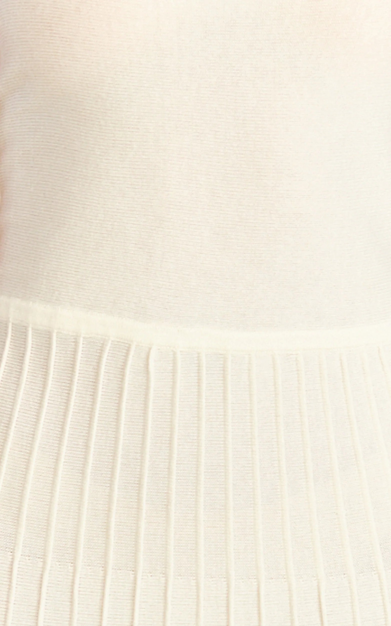 Candace Midi Dress - Halter Neck Ribbed Knit Dress in Cream