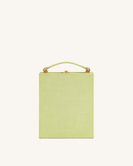 Taya-Puppy Pattern Book Shape Clutch Bag - Light Green