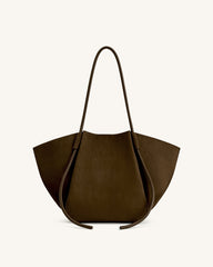 Nala Wide Tote Bag - Mocha Brown