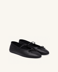 Mila Bow Mary Janes – Black