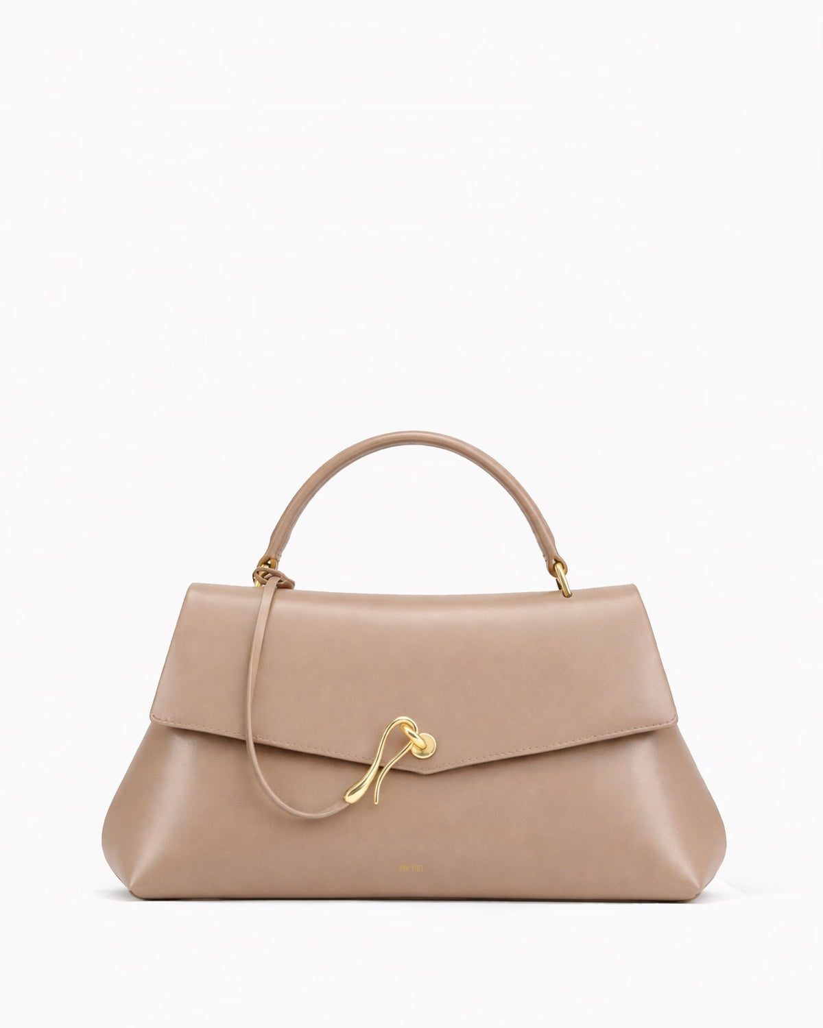 Olivia Envelope Top Handle Bag - Beige
