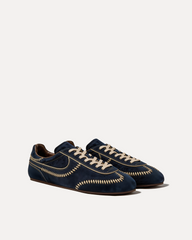 Zoe Contrast Stitch Sneakers – Blue