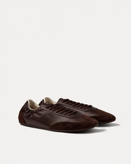 Daphne Lace-Up Sneakers – Brown